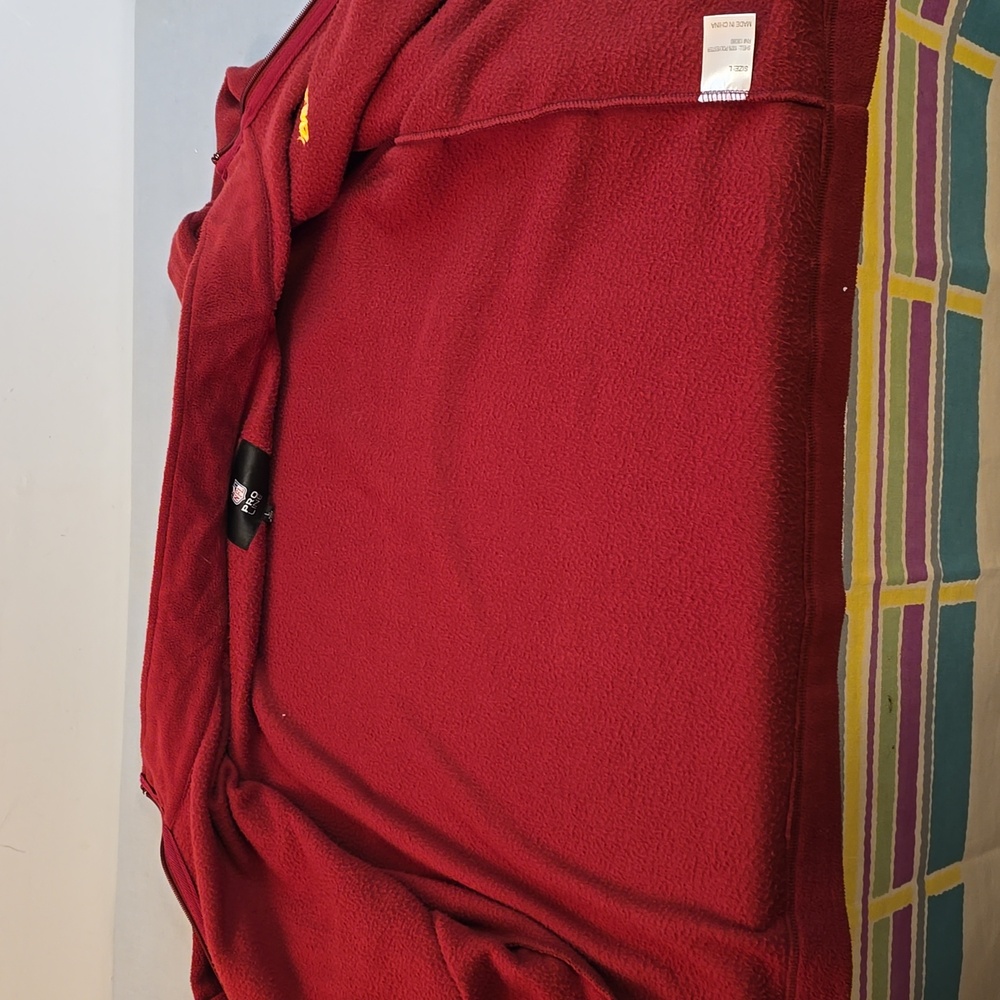 NFL Pro Line Mens Size Large Washington Redskins Jacket Burgandy Fleece Full Zip - Picture 9 of 10